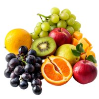 mix fruits on isolated background png