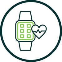 Heart Rate Line Circle Icon Design vector