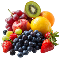 mix fruits on isolated background png