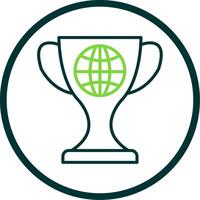 World Line Circle Icon Design vector