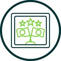 Frame Line Circle Icon Design vector
