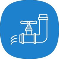 Water Supply Line Curve Icon Design vector