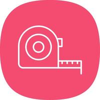 Measure Tape Line Curve Icon Design vector