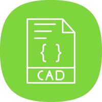 CAD Line Curve Icon Design vector