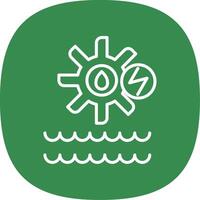 Hydro Power Line Curve Icon Design vector