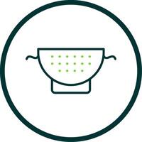 Strainer Line Circle Icon Design vector