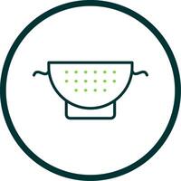 Strainer Line Circle Icon Design vector