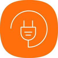 Plug Line Curve Icon Design vector