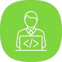 Developer Line Curve Icon Design vector