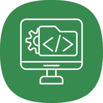 software desarrollo línea curva icono diseño vector