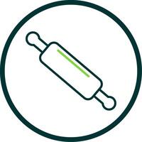 Rolling Pin Line Circle Icon Design vector