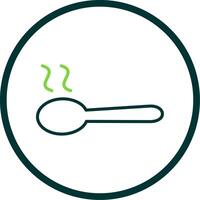 Spoon Line Circle Icon Design vector