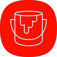 Paint Bucket Line Curve Icon Design vector