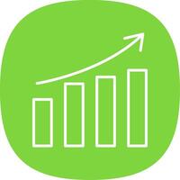 Growth Line Curve Icon Design vector