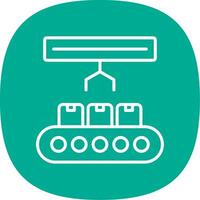 Product Line Curve Icon Design vector