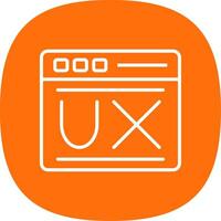 User Experience Line Curve Icon Design vector