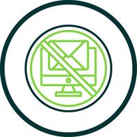 Prohibited Sign Line Circle Icon Design vector