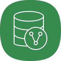 Database Sharing Line Curve Icon Design vector