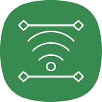 Wireless Line Curve Icon Design vector