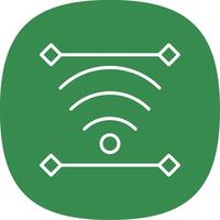 Wireless Line Curve Icon Design vector