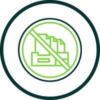 Prohibited Sign Line Circle Icon Design vector