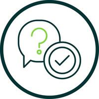 Question Line Circle Icon Design vector