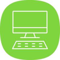 Desktop Line Curve Icon Design vector