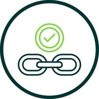 Hyperlink Line Circle Icon Design vector