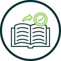 Book Line Circle Icon Design vector