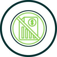 Prohibited Sign Line Circle Icon Design vector