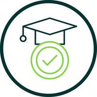 Education Line Circle Icon Design vector