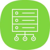 Database Network Line Curve Icon Design vector