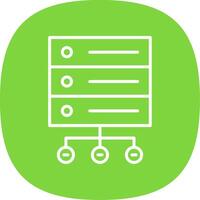 Database Network Line Curve Icon Design vector