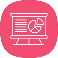 Presentation Line Curve Icon Design vector