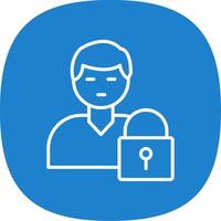 Authorization Manager Line Curve Icon Design vector
