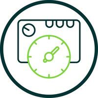 Thermostat Line Circle Icon Design vector