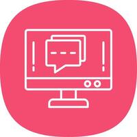 Info Chat Line Curve Icon Design vector