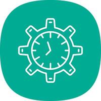Time management Line Curve Icon Design vector