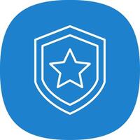 Shield Line Curve Icon Design vector