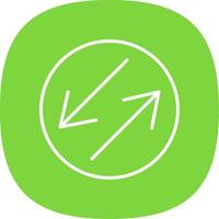 Swap Line Curve Icon Design vector