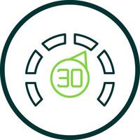 Thermostat Line Circle Icon Design vector