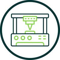 3d Printer Line Circle Icon Design vector