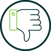 Dislike Line Circle Icon Design vector