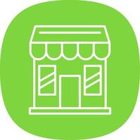 Supermarket Line Curve Icon Design vector