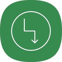 Zigzag Arrow Line Curve Icon Design vector