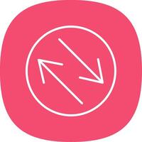 Swap Line Curve Icon Design vector