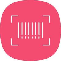Bar Code Line Curve Icon Design vector