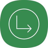 Turn Line Curve Icon Design vector