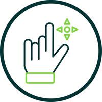 Drag Line Circle Icon Design vector