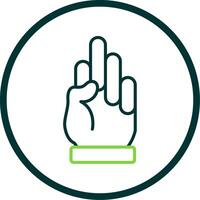 Fingers Line Circle Icon Design vector